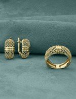 Серьги из лимонного золота 585 пробы
