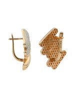 Серьги из золота 585 пробы c бриллиантами