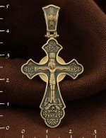 Крест из лимонного золота 585 пробы