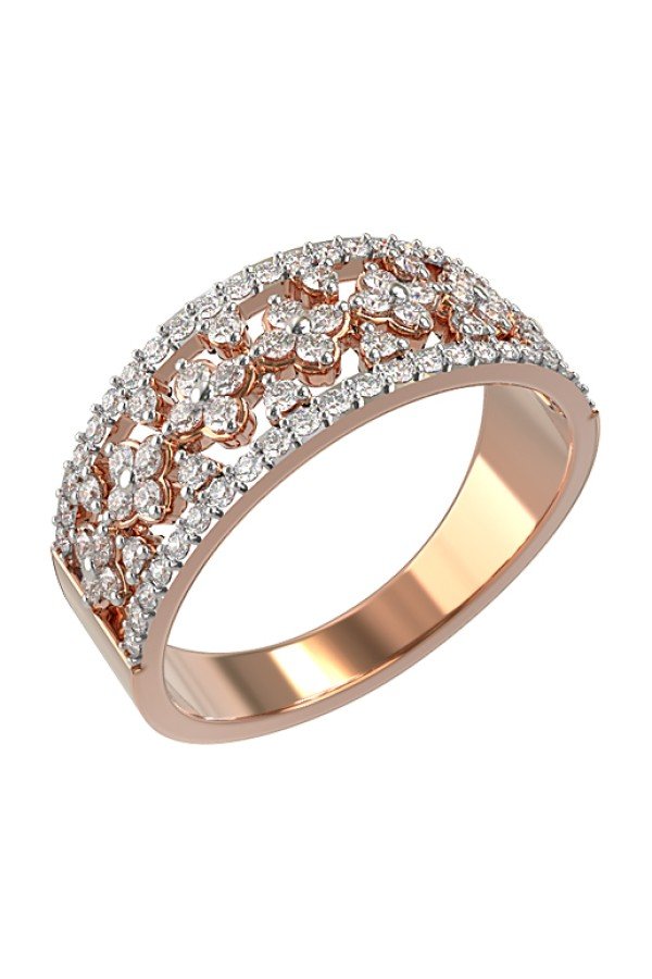 Кольцо из золота 585 пробы c бриллиантами