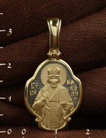 Образок из лимонного золота 585 пробы