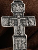 Крест из белого золота 585 пробы