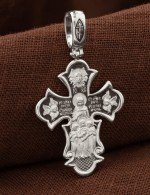 Крест из белого золота 585 пробы