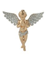 Подвеска из золота 585 пробы c фианитом