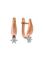 Серьги из золота 585 пробы c бриллиантами