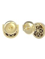 Серьги из лимонного золота 585 пробы c тигровым глазом