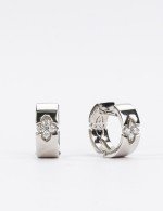 Серьги из белого золота 585 пробы c бриллиантами