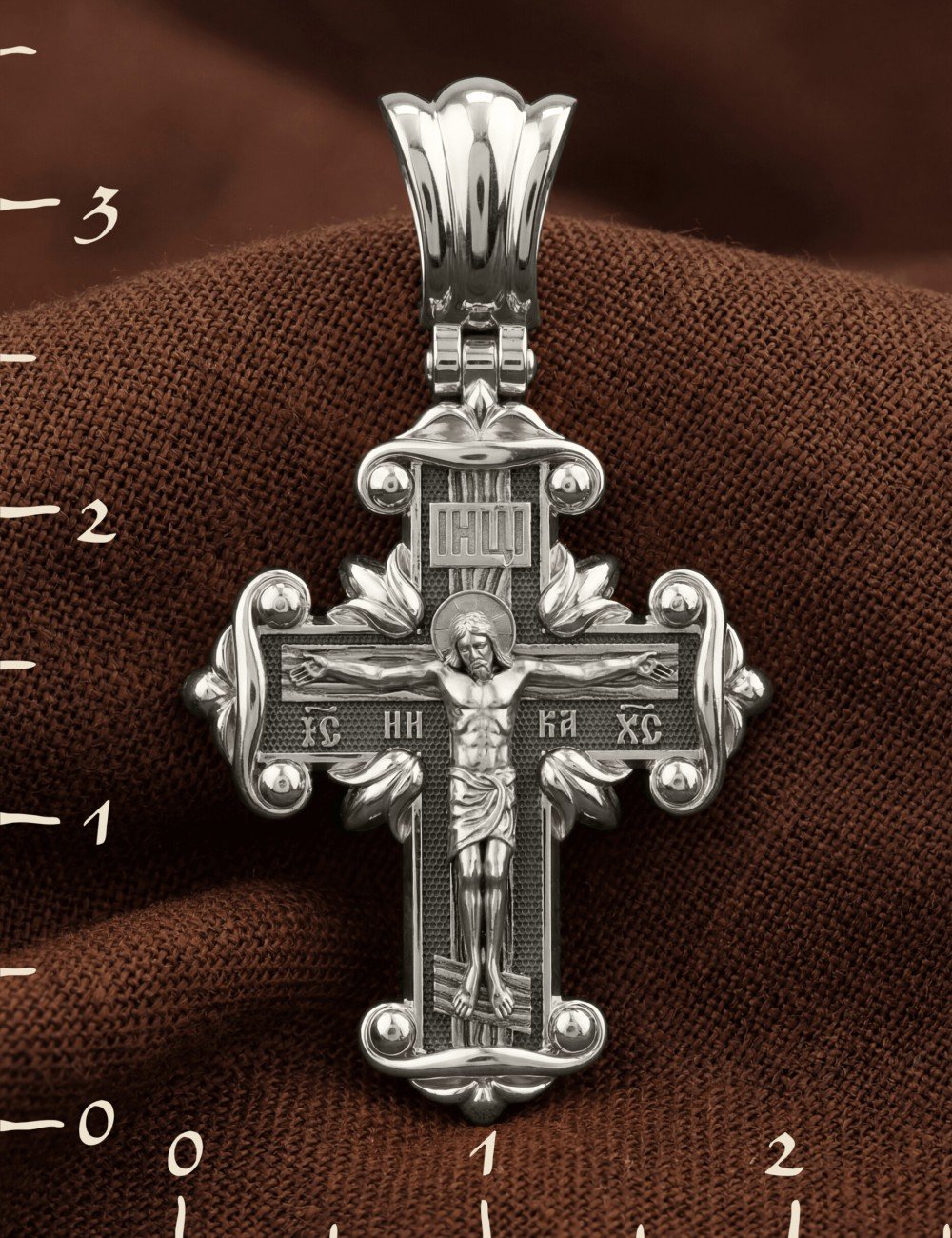 Крест из белого золота 585 пробы