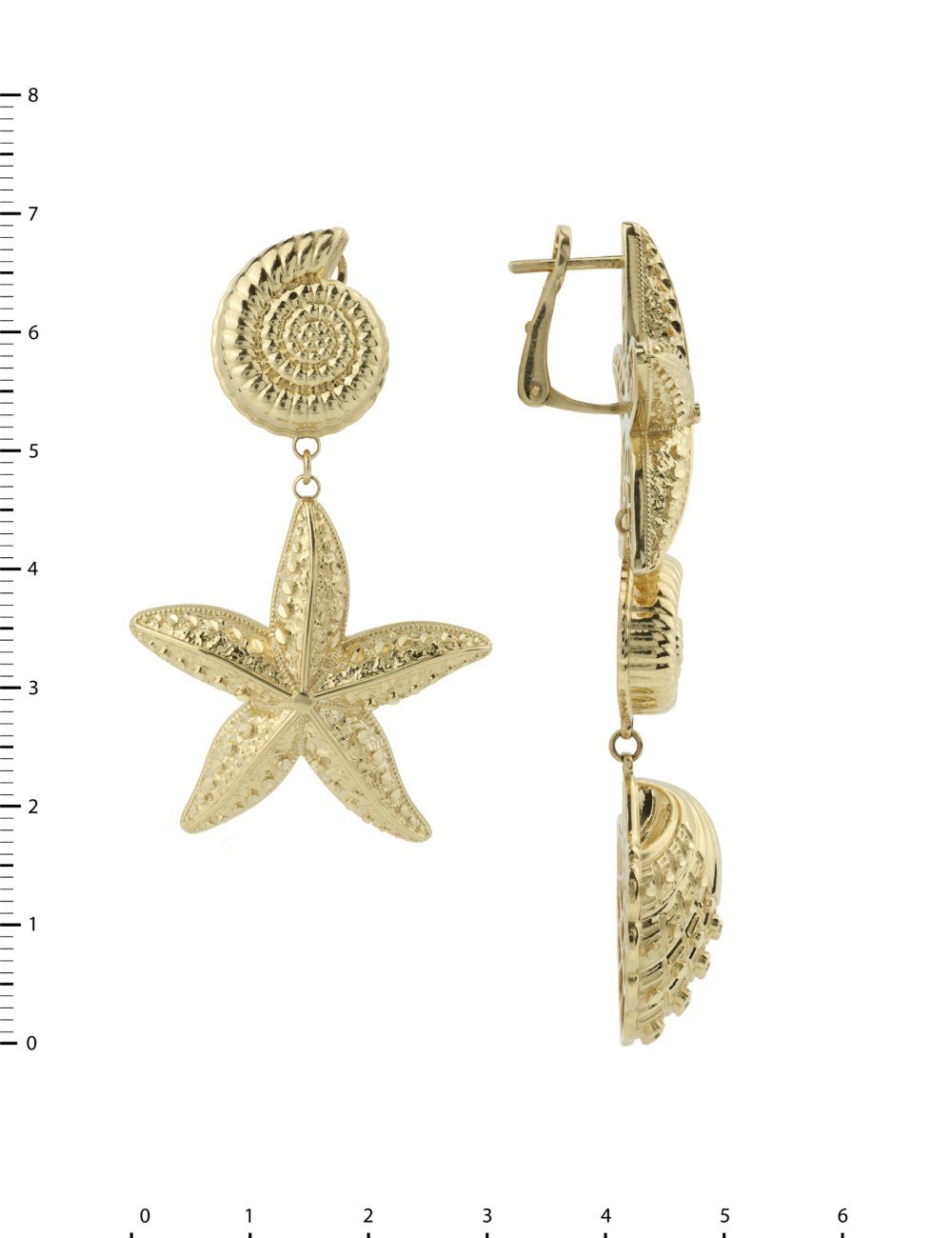 Серьги из лимонного золота 585 пробы