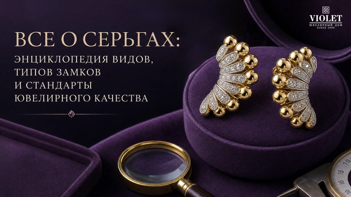 Все о серьгах: энциклопедия видов, типов замков и стандарты ювелирного качества