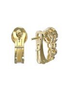 Серьги из лимонного золота 585 пробы c бриллиантами
