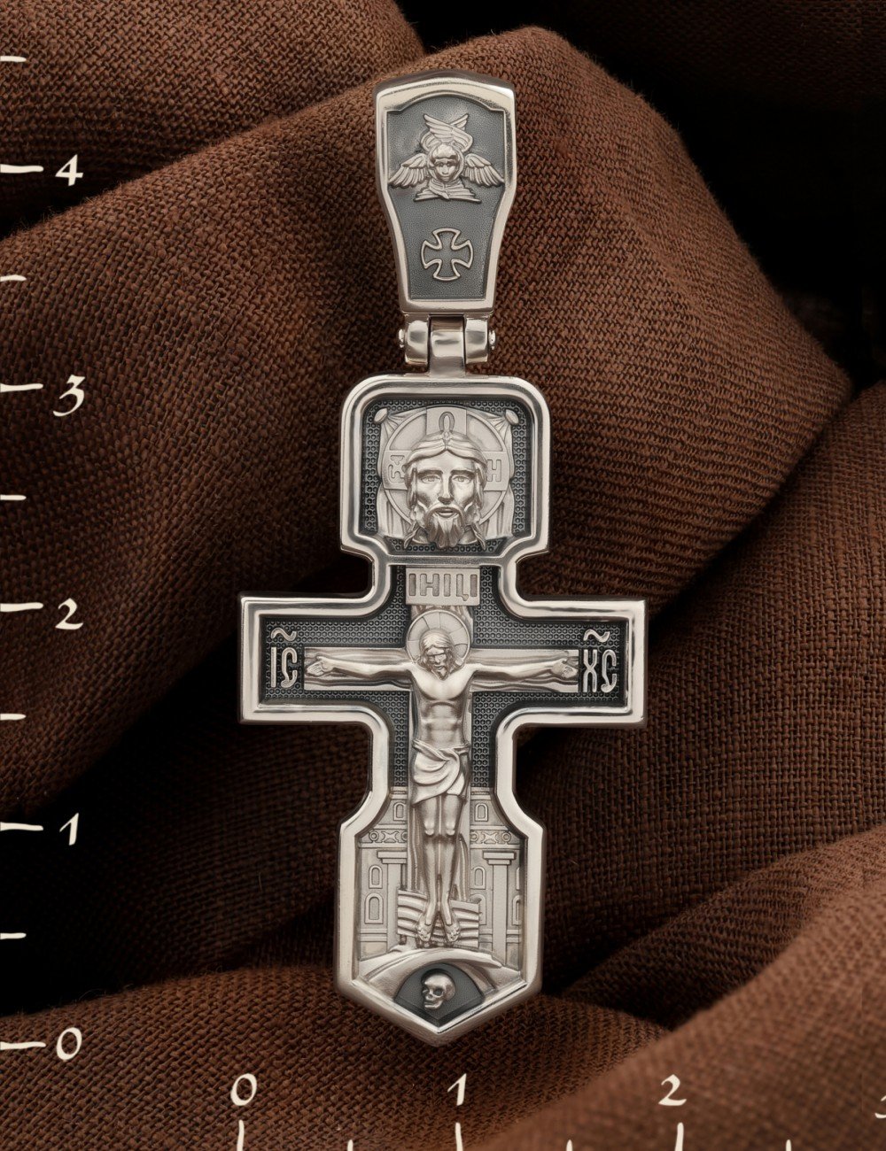 Крест из белого золота 585 пробы