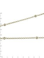 Цепь из лимонного золота 585 пробы c фианитом