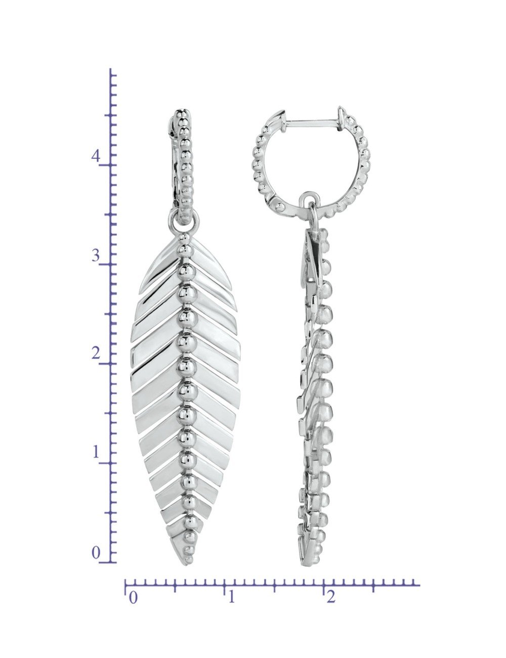 Серьги из белого золота 585 пробы