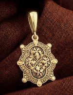 Образок из лимонного золота 585 пробы