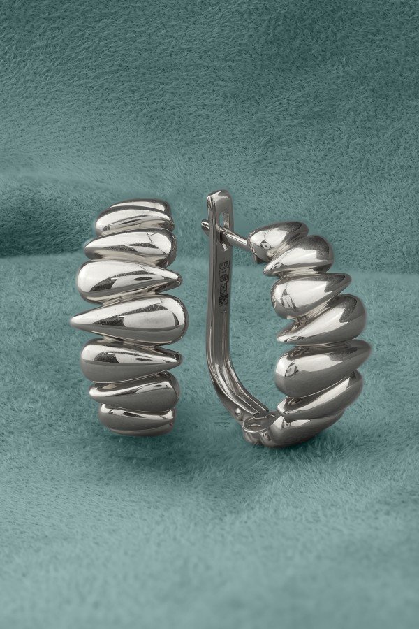 Серьги из белого золота 585 пробы