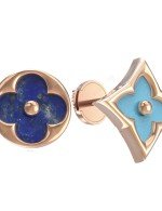 Серьги из золота 585 пробы c бирюзой и лазуритом