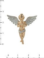 Подвеска из золота 585 пробы c фианитом