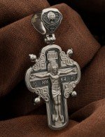 Крест из белого золота 585 пробы