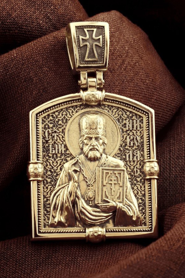 Образок из лимонного золота 585 пробы