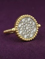 Кольцо из золота 585 пробы c бриллиантами