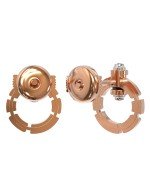 Серьги из золота 585 пробы c бриллиантами и ониксом