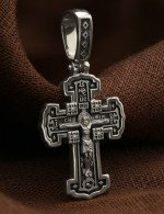 Крест из белого золота 585 пробы