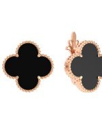 Серьги из золота 585 пробы c ониксом