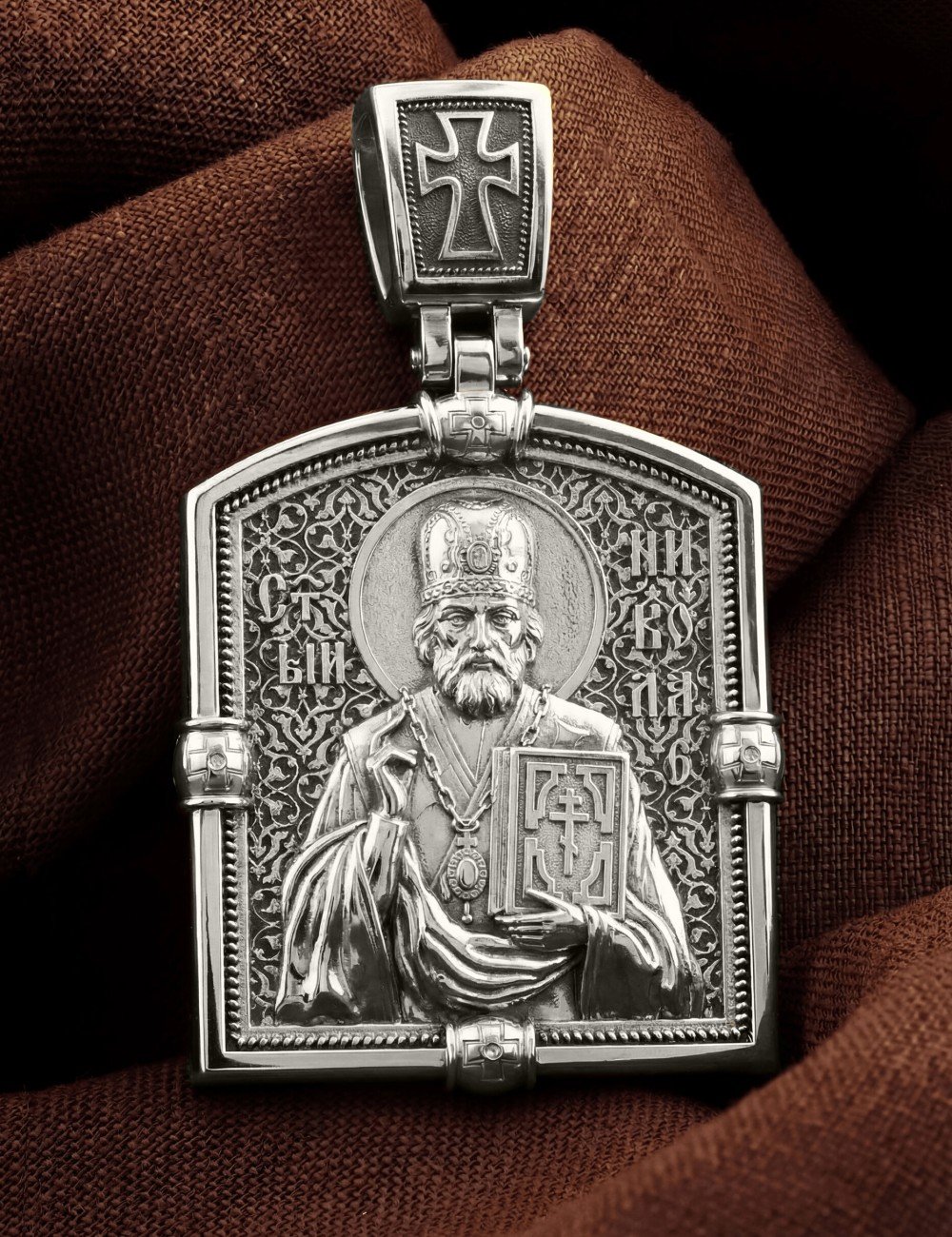 Образок из белого золота 585 пробы