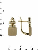 Серьги из лимонного золота 585 пробы