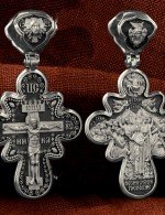 Крест из белого золота 585 пробы