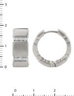 Серьги из белого золота 585 пробы c бриллиантами
