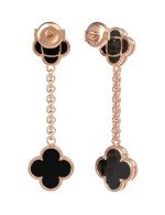 Серьги из золота 585 пробы c ониксом