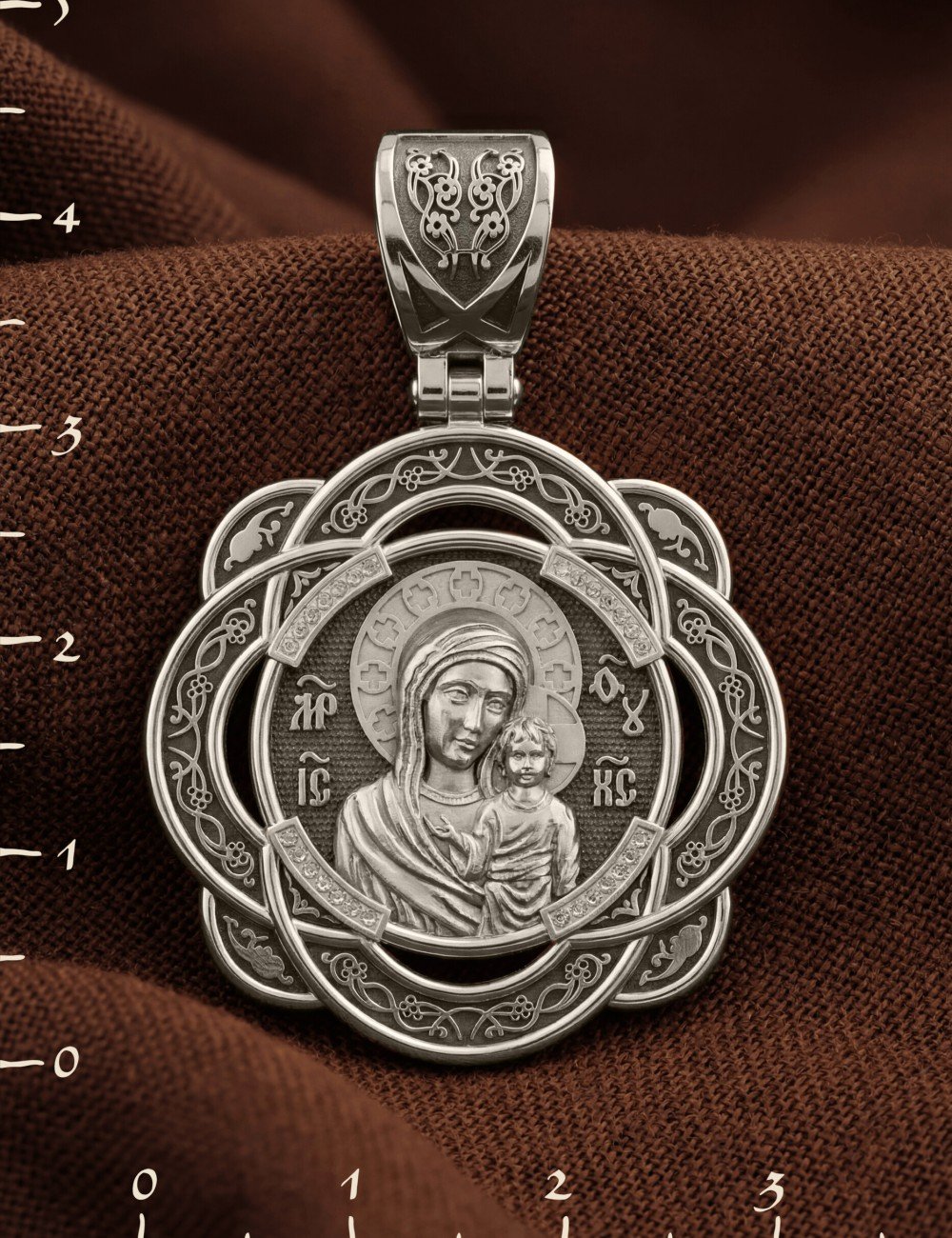 Образок из белого золота 585 пробы