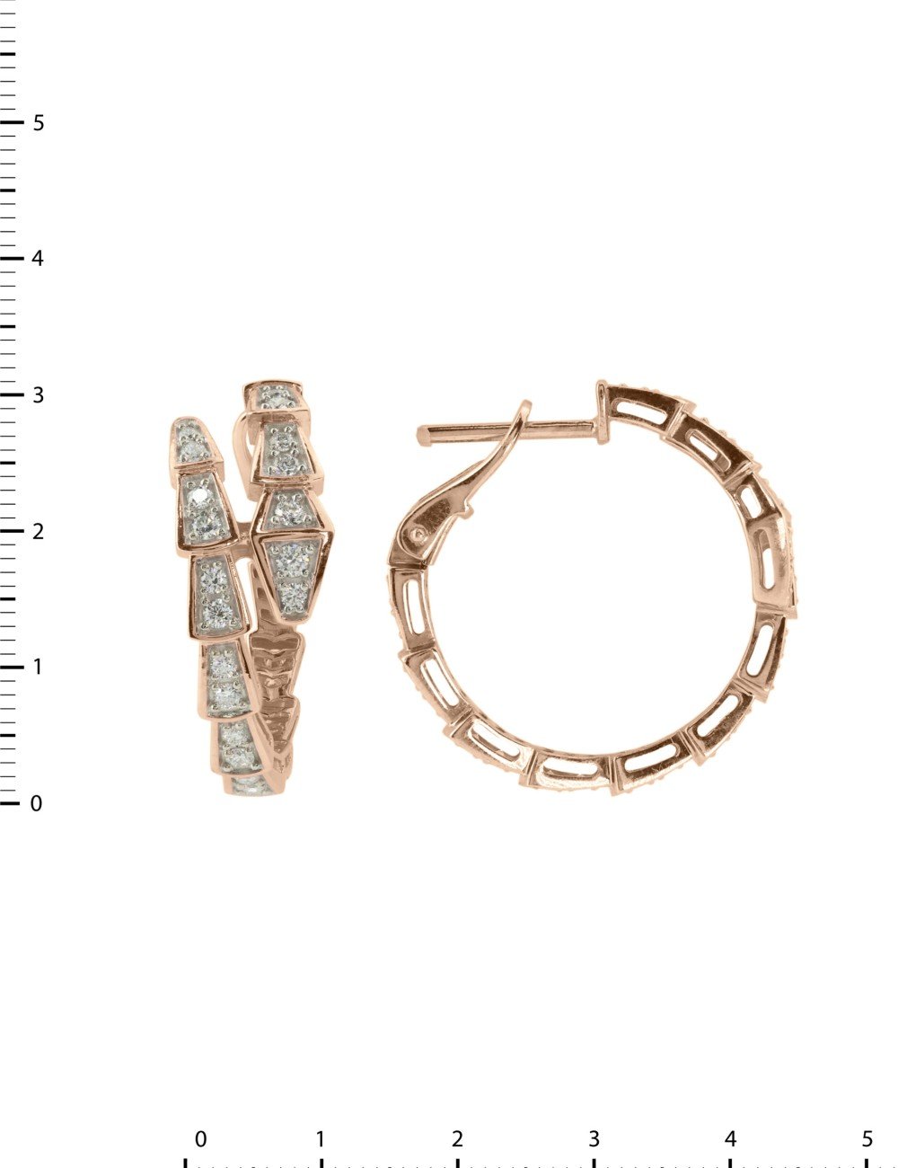 Серьги из золота 585 пробы c бриллиантами