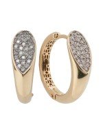 Серьги из золота 585 пробы c бриллиантами