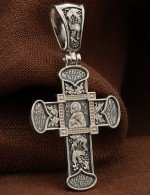 Крест из белого золота 585 пробы