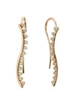 Серьги из золота 585 пробы c бриллиантами
