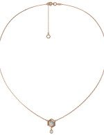 Колье из золота 585 пробы c бриллиантами и перламутром