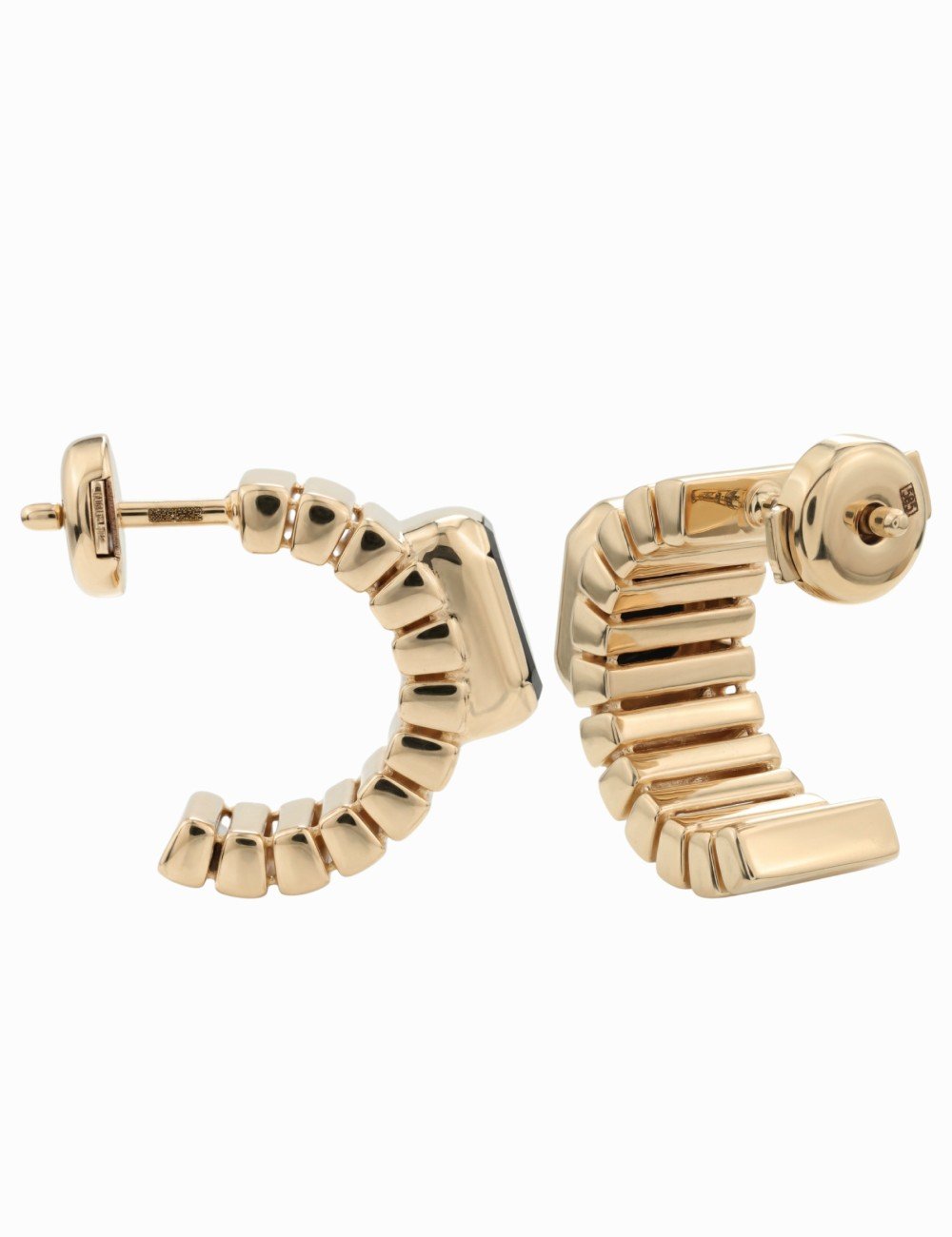 Серьги из золота 585 пробы c ониксом