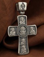 Крест из белого золота 585 пробы