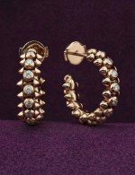 Серьги из розового золота 585 пробы c бриллиантами