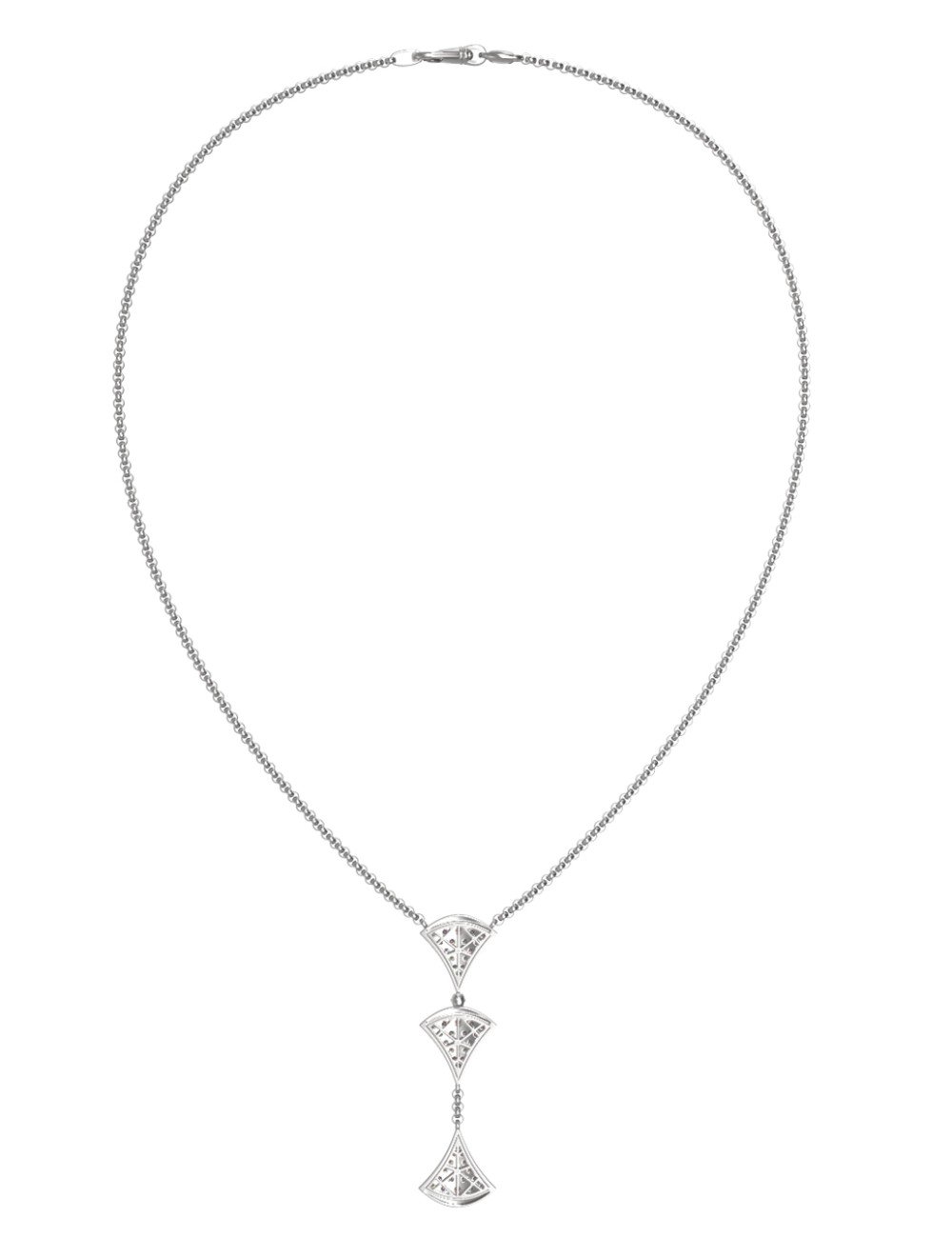 Колье из белого золота 585 пробы c бриллиантами