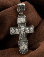 Крест из белого золота 585 пробы