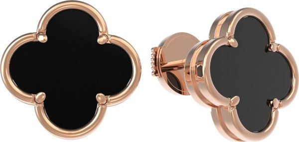 Серьги из золота 585 пробы c ониксом