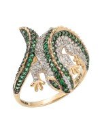 Кольцо из золота 585 пробы c фианитом