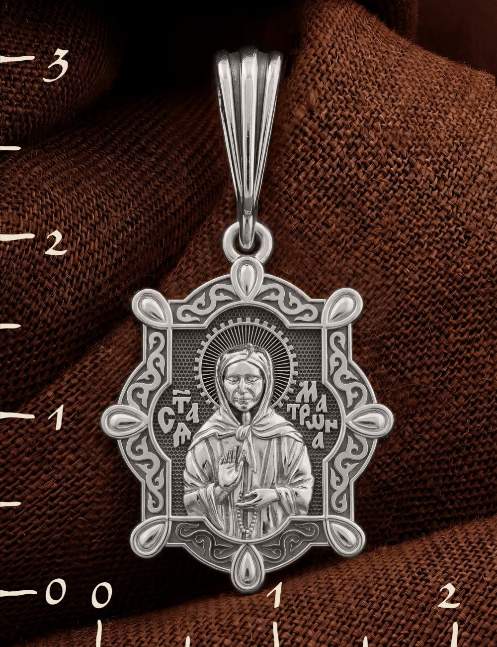 Образок из белого золота 585 пробы