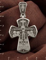 Крест из белого золота 585 пробы