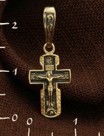 Крест из лимонного золота 585 пробы