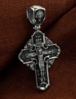 Крест из белого золота 585 пробы